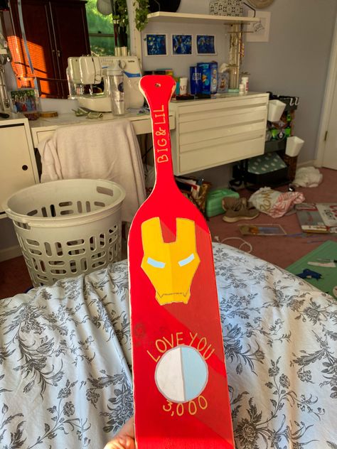 21 Paddle, Paddle Sorority Big, Paddle Sorority, Big Little Paddles, Little Gifts Sorority, Paddle Ideas, Sorority Art, Greek Paddles, Iron Man Marvel