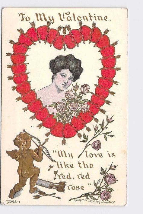 Cheesy Valentine, Victorian Valentines, Valentine Banner, Valentine Postcards, Vintage Valentine Cards, Valentines Greetings, Holiday Postcard, Gold Hearts, Retro Valentines