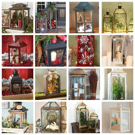 25 Uses for Lanterns year Round Decorate With Lanterns Indoors, How To Decorate Lanterns For Christmas, Decorate Lanterns For Christmas, Decorate Lanterns Ideas, Decorating A Lantern For Christmas, Decorate With Lanterns, Christmas Lanterns Decorated Diy, How To Decorate A Lantern, Christmas Lanterns Decorated