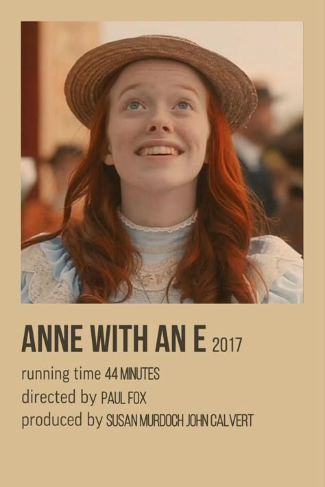 Anne With An E Poster, Poster For Wall, Anne Movie, Anne White, Gilbert And Anne, Anne With An E, Anne Shirley, Movie Posters Minimalist, Pop Culture References