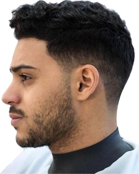 Neckline Haircut, Trim Haircut, Taper Haircut Men, Curly Taper, Men Short Hair Fade, Perm Hair Men, Faded Haircut, Mens Short Curly Hairstyles, Taper Haircut