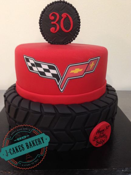 30th Birthday Corvette Cake! Corvette Birthday, Cake 30th Birthday, Corvette Cake, 30th Birthday Cakes For Men, Car Cakes For Men, 30th Birthday Cake, 30 Cake, 30 Birthday Cake, Race Car Party