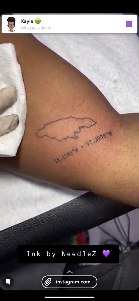 Jamaican Island Tattoo, Small Jamaican Tattoo, Jamaican Tattoos For Women, Jamaica Tattoo Ideas, Jamaica Tattoo, Jamaican Tattoos, Parent Tattoo, Island Tattoo, Parent Tattoos