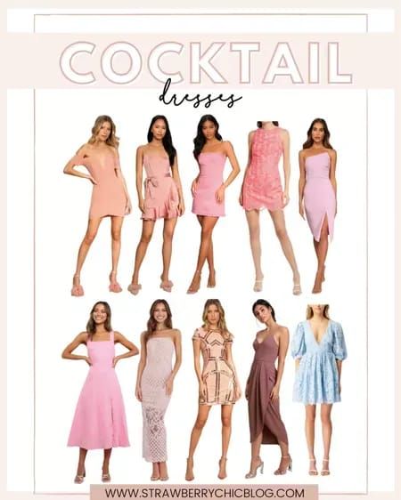 Rounding up the best cocktail dresses under $100 for spring to wear to a work event, wedding, shower and more! Business Cocktail Attire, Summer Cocktail Attire, Spring Cocktail Dress, Best Cocktail Dresses, Spring Cocktail, Cocktail Dress Classy, Dresses For Spring, Spring Wedding Guest Dress, Spring Cocktails