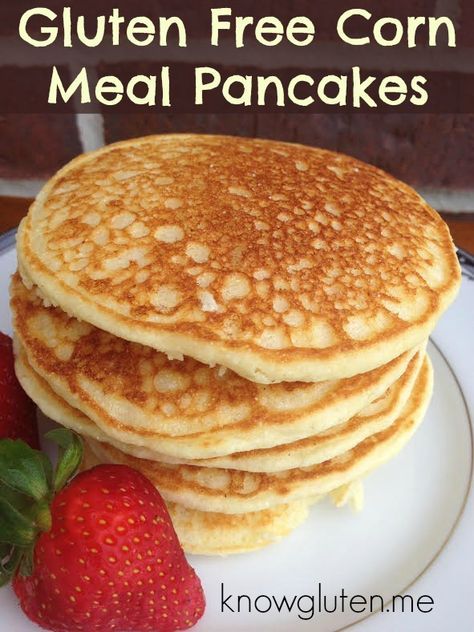 gluten free cornmeal pancakes 1⅓ cup cornmeal 2 T sugar 1 T Baking powder 2 T butter OR 2 T vegetable oil and ¼ tsp salt 1 egg 1 cup milk 1 tsp vanilla Corn Meal Pancakes, Gluten Free Cornmeal Pancakes, Cornmeal Recipes, Gf Snacks, Cornmeal Pancakes, Savoury Muffins, Budget Food, Celiac Recipes, Rice Bake