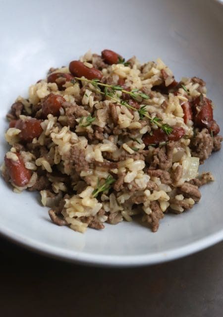 RICE BEANS AND GROUND BEEF — COFFEE AND CHAMPAGNE Ground Beef Kidney Beans Rice, Beef And Kidney Beans, Rice Beans And Ground Beef, Red Beans And Rice With Ground Beef, Ground Beef Beans Recipes, Ground Beef And Rice Instant Pot, Ground Beef And Kidney Beans Recipes, Ground Beef Beans And Rice Recipes, Ground Beef And Beans Recipes