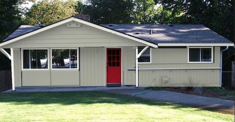 Exterior Paint Color Schemes: Exterior Paint Color Schemes:  Mad Men Colors For Outside Of House, Exterior Paint Color Schemes, Vinyl Siding Colors, Cabin Colors, Exterior Paint Color Combinations, Exterior Paint Schemes, Lake Cabin Decor, Paint House, Ranch House Exterior