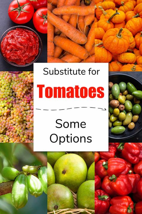 No Tomatoes Recipes, Tomato Replacement, Tomato Sauce Substitute, Tomato Substitutions, Substitute For Tomato Sauce, Tomato Substitute, Substitute For Tomato Paste, Vegetarian Substitutes For Meat, Replacement For Tomato Paste