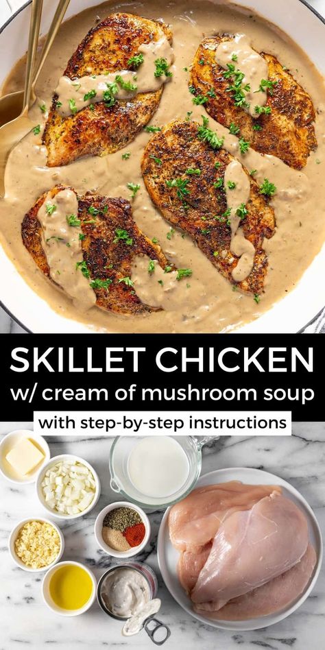 Chicken With Cream Of Mushroom, Pot Pie Soup Recipe, Chicken Gnocchi Soup Recipe, Cream Of Mushroom Chicken, Gnocchi Recipes Soup, Cheesy Chicken Enchiladas, Mushroom Soup Recipes, Easy Chicken Pot Pie, Cream Of Mushroom Soup