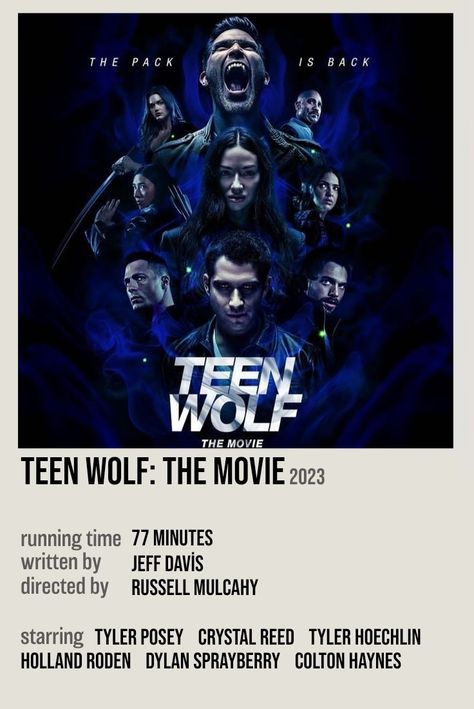 Teen Wolf: The Movie Polaroid Poster Teenwolf Poster, Film Rekomendasi, Tw Aesthetic, Movie Polaroids, Teen Wolf Poster, Family Movie Poster, Teen Wolf Movie, Wolf Movie, Victorian Tea Party