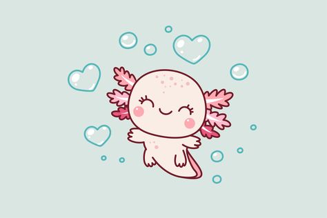 Axolotl in love by Maria Vorontsova Animated Heart, Best Friends Forever, Love Design, Friends Forever, Global Community, Creative Professional, In Love, Best Friends, Valentines