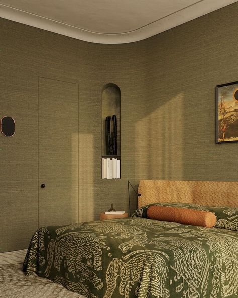 Nice Bedroom, Sleeping Room, Luxe Interiors, Custom Home Designs, Interior Architect, Bedroom Green, Interior Inspo, Luxury Home Decor, Guest Bedroom