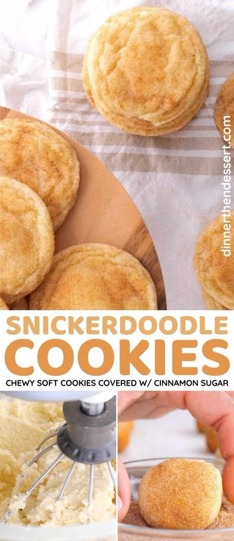 Easy Snickerdoodle Cookies, Fun Cookie Recipes, Doodle Cookies, Snickerdoodle Cookie Recipe, Snickerdoodle Cookies Easy, Apple Crisps, Dessert Christmas, Dreamy Desserts, Snickerdoodle Cookie