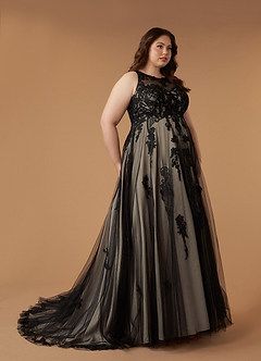 Gothic Wedding Dresses Plus Size, Bella Wedding Dress, Champagne Ball Gown, Lace Tulle Dress, Blush Wedding Gown, Black Wedding Gowns, Inexpensive Wedding Dresses, Chapel Train Wedding Dress, Train Dress