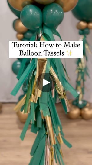 Balloon Tassel Diy, Balloon Columns Ideas, Ballon Column, Balloon Decorations Diy Tutorials, Balloon Hacks, Diy Tassels, Tassels Tutorials, How To Make Balloon, Balloon Artist