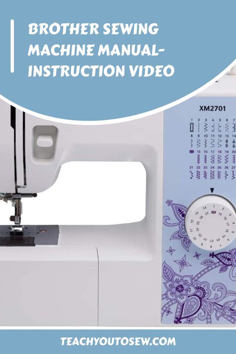 Brother Sewing Machine Manual- Instruction Video https://teachyoutosew.com/brother-sewing-machine-manual-instruction-video/ Brother Sewing Machine Tutorial, Brother Sewing Machine Models, Kids Sewing Machine, Straight Stitch Sewing, Brother Sewing Machine, Sewing Machine Instructions, Sewing Machine Manuals, Brother Sewing Machines, Sewing Equipment