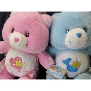 Pink And Blue Aesthetic, Pink Blue Aesthetic, Care Bears Plush, Care Bears Cousins, Pink Bear, Kawaii Aesthetic, Kid Core, Cute Stuffed Animals, Care Bear