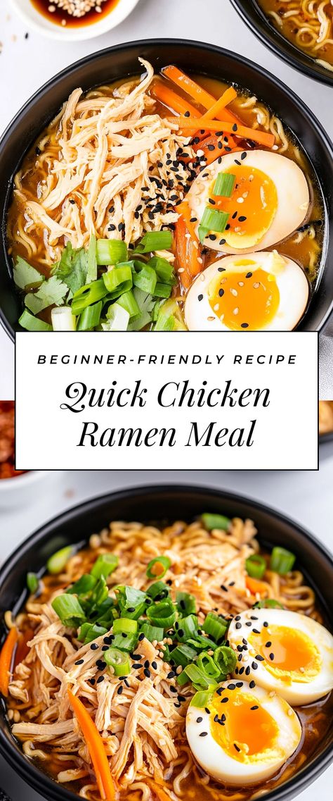 Image for Quick Chicken Ramen Meal Best Chicken Ramen Noodle Recipes, Homemade Ramen Chicken, Simple Chicken Ramen Recipes, Ramen Noodle Lunch Ideas, Ramen Noodle Recipes With Dumplings, Ramen Bowl Recipe Pork, Best Ramen Recipe Easy, The Best Ramen Recipe, Cup Ramen Recipes