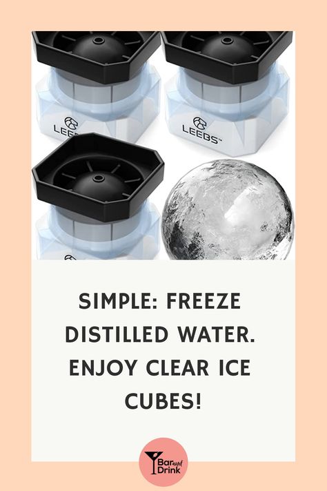 Read on to learn how you can elevate your cocktails and make crystal clear ice cubes at home! Your guests will love it, and you’ll be Clear Ice Cubes How To Make, Spa Snacks, Clear Ice Cubes, Ice Cube Melting, Sphere Ice, How To Make Crystals, Ice Pick, Ice Blocks, Clear Ice