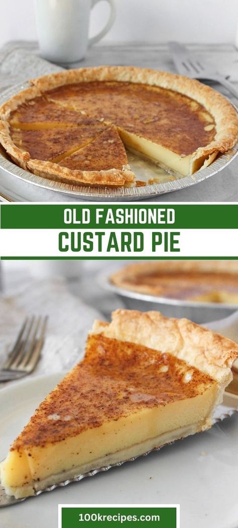 Do you remember when your grandma used to make her famous custard pie? You could smell it baking in the oven and you just couldn’t wait to dig in. Best Custard Pie Recipe, Old Fashioned Custard Pie, Egg Custard Pie Recipe, Old Fashioned Custard, Egg Custard Pie, Custard Pie Recipe, Weight Watcher Desserts, Weight Watchers Dessert Recipes, Egg Custard