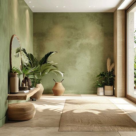 3 Hall Room Colour Combination Secrets for a Perfectly Balanced Decor • 333+ Art Images Green Lime Wash, Room Colour Combination, Home Painting Ideas, Green Wall Color, Hall Colour, Room Color Combination, Hall Room, Green Hallway, Green Interior Design