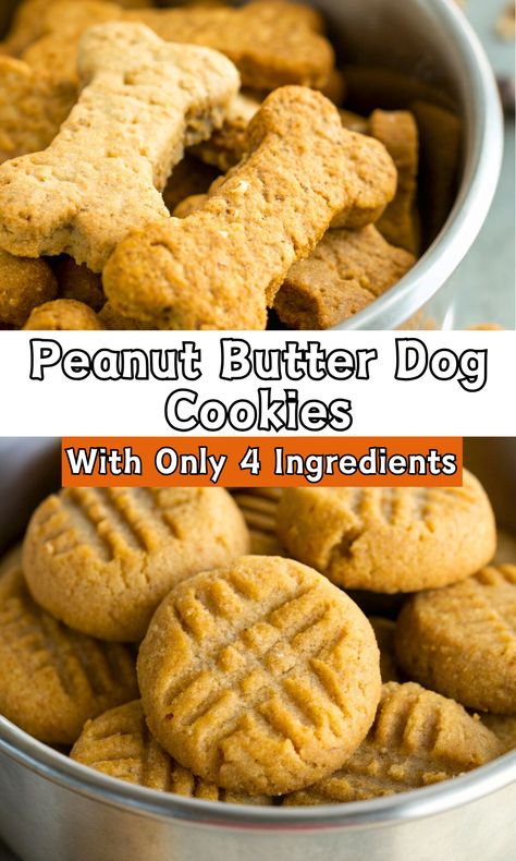 🙅‍♀️ Say goodbye to unhealthy snacks for your furry friend with these homemade peanut butter dog cookies! 🐶🍪 Made with just 4 simple ingredients, these treats are not only easy to make but also packed with goodness. Your dog will thank you for these delicious, healthy dog snacks. 🌟 Click for the full recipe and treat your pup to some homemade love! 💕 Save this for later and never run out of healthy dog treats again! Peanut Butter Cookies For Dogs Recipes, 4 Ingredient Dog Treats, Homemade Cookies For Dogs, Easy Treats For Dogs, Puppy Treats Homemade Healthy, Peanut Butter Dog Treats Homemade Easy, Crunchy Dog Treats Homemade, Easy Dog Cookies, Peanut Butter Dog Cookies Recipe