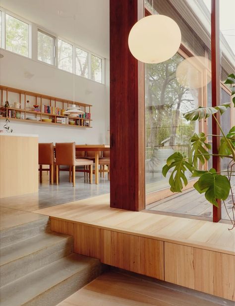 A Sustainable Sydney Home Designed To Do ‘More With Less’ Timber Screens, Cladding Materials, Timber Windows, Timber Cladding, Building A New Home, Living Room Flooring, Timber Flooring, Sustainable Home, Residential Architecture