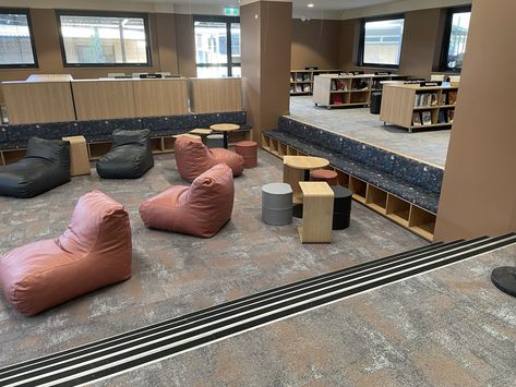 Reducing Barriers in the School Library School Library Design, Library Themes, Feedback For Students, Tall Buildings, School Librarian, Library Design, Fall Prevention, Book Week, Books Young Adult