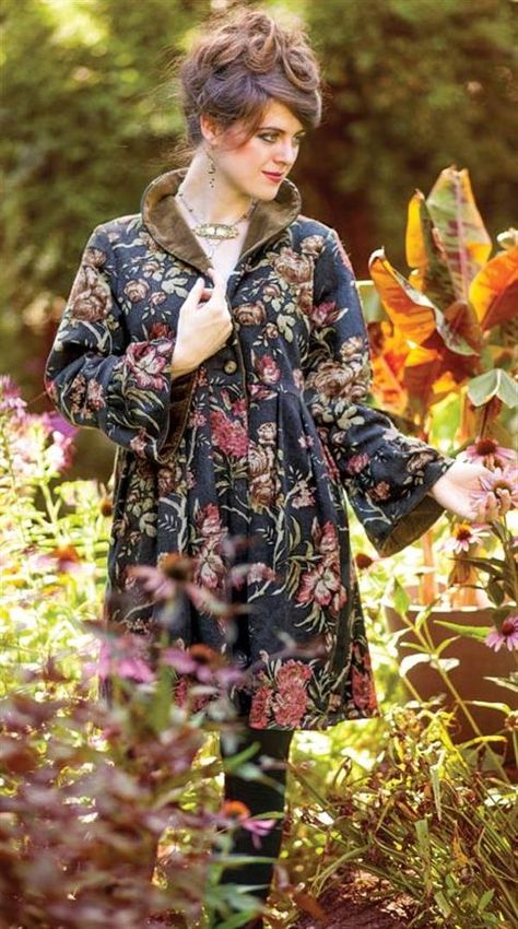 April Cornell Antebellum Coat Bell Sleeve Coat, Romantic Clothing, Victoria Magazine, Romantic Fashion, Cottagecore Clothes, April Cornell, Repurposed Clothing, Modern Clothing, Granny Chic