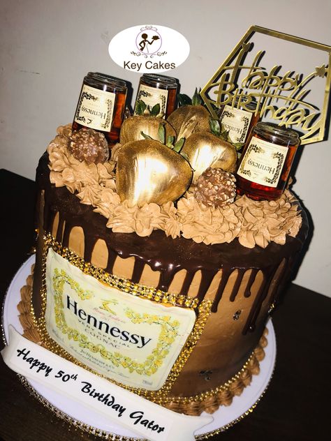 Hennessy Party, Liquor Cakes, Boozy Cakes, Hennessy Cake, Liquor Cake, Delish Cakes, Alcohol Cake, Diy Snacks, 21st Birthday Cakes