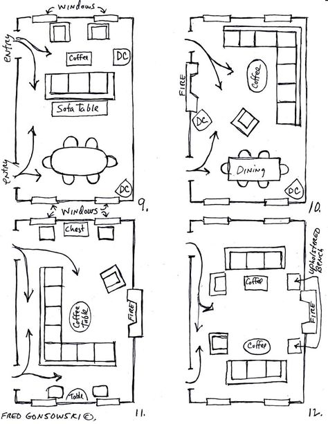 When it comes to arranging furniture in a room, most people will come up with one or two ideas about how they want the furniture placed. Sometimes with a little extra thought, and some imagination ... Rectangle Living Room, Long Narrow Living Room, Dining Room Layout, Rectangular Living Rooms, Long Living Room, Narrow Rooms, Narrow Living Room, Living Room Layout, Living Room Furniture Layout