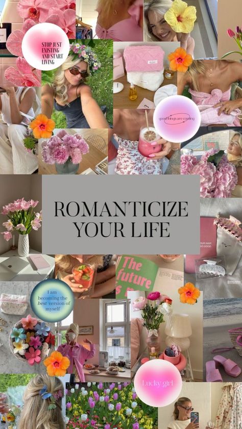 Romanticize Your Life, Spiritual Wallpaper, Vision Board Wallpaper, Pink Wallpaper Girly, Dream Vision Board, Wallpaper Collage, Life Vision Board, Vision Board Inspiration, Apple Watch Wallpaper