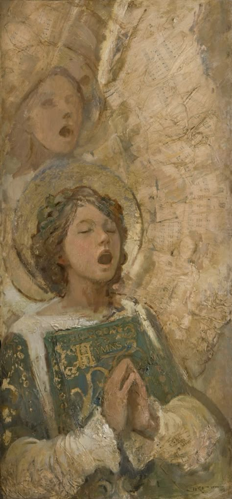 ANGEL ES CANTANDO PESEBRE DE LA NAVIDAD....❤ J Kirk Richards, I Believe In Angels, Blog Art, Ayat Alkitab, Angels Among Us, Angel Painting, Biblical Art, Catholic Art, Angel Art