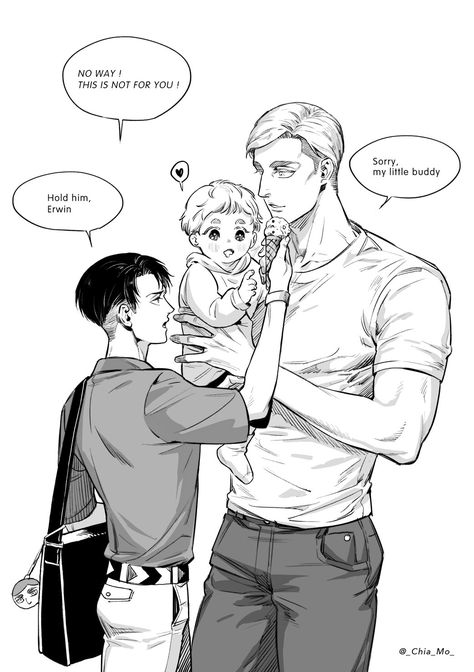 Erwin Smith Levi Ackerman, Mpreg Anime, Levi And Erwin, Erwin Smith, Attack On Titan Ships, Attack On Titan Fanart, Attack On Titan Levi, Levi Ackerman, Attack On Titan Anime