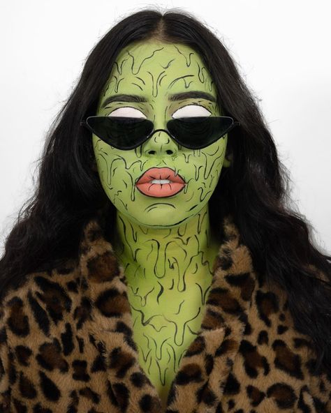 Slime Makeup, Queen Of Halloween, The Queen, Halloween Makeup, Slime, Halloween Face, Face Makeup, Halloween Face Makeup, Makeup Looks