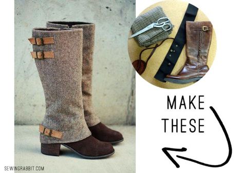 DIY Ideas For Your Boots | Spiffy Boot Spats Tutorial l Cool Way to Update Old Leather Boot | Denim, Painting, Decorating Cowboy Boots Diy Spats Easy, Boot Spats Diy, Diy Spats Pattern, Boot Gaiters Pattern, Boot Covers Diy, Boot Cover Pattern, Diy Spats, Spats Diy, Spats Pattern