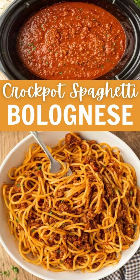 Spagetti Bolognese Recipe, Spaghetti Bolognese Slow Cooker, Bolognese Recipe Easy, Beef Bolognese Recipe, Easy Spaghetti Bolognese, Slow Cooker Bolognese Sauce, Slow Cooker Spaghetti Sauce, Homemade Bolognese Sauce, Slow Cooker Bolognese