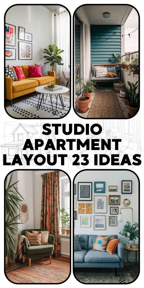 Explore 23 studio apartment layout ideas designed to maximize space and style in small, tiny, or narrow areas. Whether you're looking for a minimalist look, a cozy setup, or a modern layout, these ideas cover all styles, from rustic and vintage to coastal and urban. Perfect for long, narrow studios, garage conversions, or basement spaces, each layout features tips for creating the best open, functional design. Get inspired with tiny studio apartment ideas, open layouts, and floor plans ideal ... Apartment Layout Ideas, Tiny Studio Apartment Ideas, Cozy Setup, Tiny Studio Apartments, Floating Bookshelf, Bar Sala, Modern Layout, Small Studio Apartment, Studio Apartment Layout