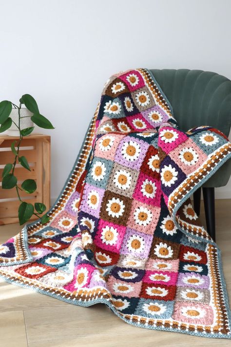 Big granny square blanket