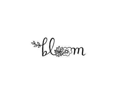 possible logo concept for a client Bloom Tattoo Ideas, Bloom Tattoo Words, In Bloom Tattoo, Blooming Tattoo, Bloom Logo, Bloom Tattoo, Floral Logo Design, Graphisches Design, Flowers Blooming