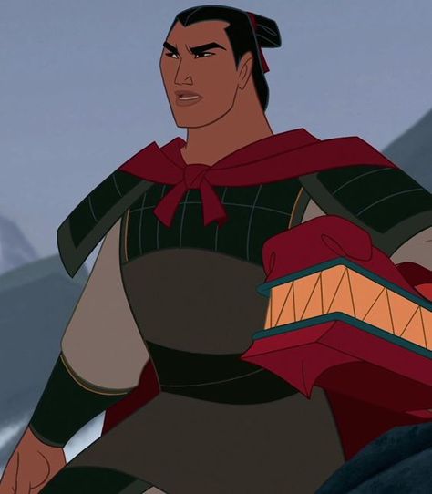 Shang Li Mulan, Smash Or Pass Characters, Li Shang Mulan, Mulan Li Shang, Male Disney Characters, Shang Mulan, Mulan 3, Disney Guys, Cartoon Crushes