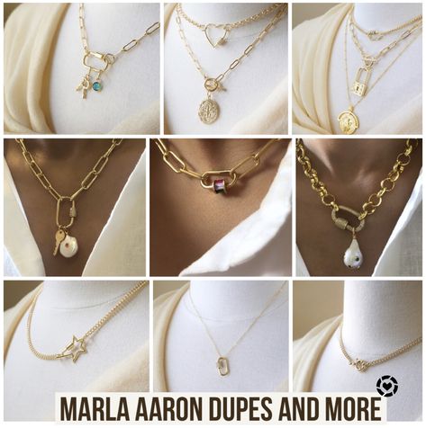 Marla Aaron Dupes and More! Links in LTK  #marlaaaron #carabiner #carabinernecklace #etsy #jewelry #styleblogger #bloggerstyle #dupe #dupes #affordablestyle #necklace #layers #layer #lauernecklace #trending #ltktrend #affordablefashion #rStheCon #LTKunder100 #LTKbeauty @liketoknow.it http://liketk.it/2UMfP #liketkit Marla Aaron Necklaces, Marla Aaron Jewelry, Marla Aaron, Carabiner Necklace, Necklace Layers, Coping Mechanism, Etsy Jewelry, Outfit Details, Affordable Fashion