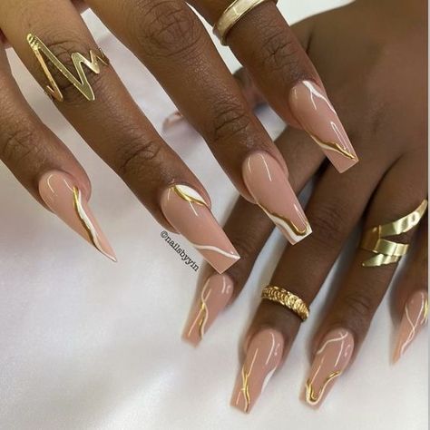 May Acrylic Nails, Cute May Nails, Nails For May, Nails Acrylic Square, Growth Tattoos, Nails Acrylic Pink, Nails Acrylic Long, Nails Acrylic Designs, Gold Stiletto Nails