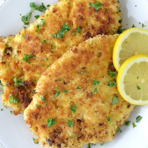 Chicken Schnitzel Recipe - A Quick & Easy Weeknight Meal | Chisel & Fork Quiche Chorizo, Chicken Schnitzel Recipe, Veal Schnitzel, Schnitzel Recipe, German Food Authentic, Schnitzel Recipes, Chicken Schnitzel, Chicken Cutlets, Seitan