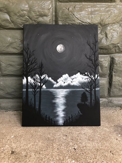 2 Canvas Painting Ideas Aesthetic, Easy Beautiful Paintings On Canvas, Painting Ideas In Black Canvas, Painting To Do On A Black Canvas, Masculine Canvas Painting, Things To Paint On Canvas Aesthetic Dark, Cool Painting Ideas On Black Canvas, Paintings Ideas Easy Canvases, Paint Ideas On Black Canvas