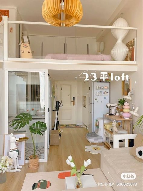 Small Loft Apartments Cozy, Korean Loft Apartment Floor Plan, Korean Loft Apartment Aesthetic, Korean Loft Apartment, Kitchen Cabinets Luxury, Luxury Kitchen Design Modern Interiors, Korean House Interior, Kitchen Ideas Luxury, Luxury Kitchen Designs