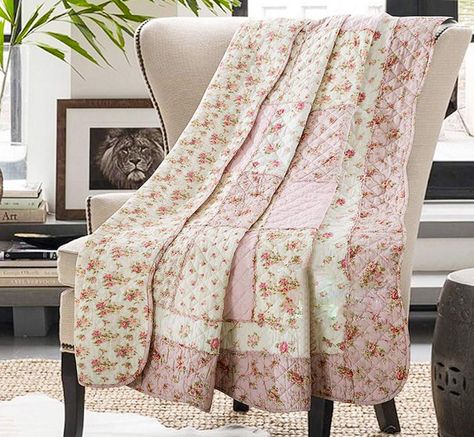 Shabby Chic Quilts, Bed Quilts, Floral Bedspread, Quilted Throw, Chic Quilts, Toddler Bed Set, Bed Quilt Cover, Quilted Throw Blanket, Pink Quilts