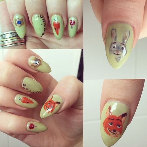 Zootopia Nails, Disney Nails, Zootopia, False Nails, Nail Designs, Nails, Disney, Beauty