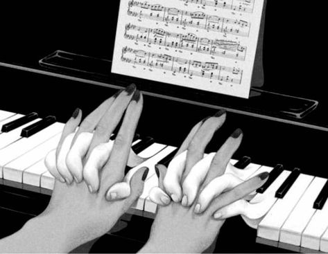 When your practice finally pays off and you feel your fingers intertwined with the piano keys 🖤🤍🖤 Jazz Love Aesthetic, Aesthetic Keyboard Piano, Keyboard Instrument Aesthetic, Piano Notes Aesthetic, Music Computer Wallpaper, Fingers Intertwined, Background For Music, Anime Piano, Piano Background