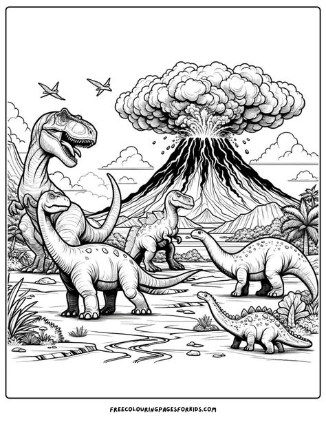 Enjoy endless fun with our cute free Dinosaur coloring pages, perfect for kids to unleash their creativity and enjoy drawing and coloring at home or in school — download your favorites now! Coloring Pages Jurassic World, Jurassic Park Dinosaurs Art, Dinosaur Colouring Pages Free Printable, Free Coloring Pages Printables For Kids, Jurassic Park Coloring Pages, Dinosaur Colouring Pages, Dino Coloring Pages, Dinosaurs Drawing, Free Dinosaur Coloring Pages